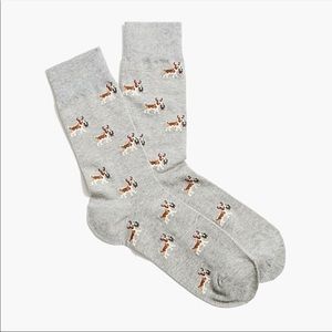NWT J.Crew Dogs and Wreath Trouser Socks #BD865 Men’s One Size Multicolored